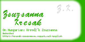 zsuzsanna kresak business card